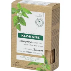 Shampoo Maschera Klorane Ortica Bio polvere, 8 bustine