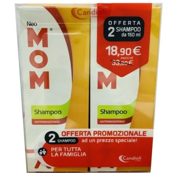 Shampoo Mom Bipack Neo Candioli antipediculosi, bipack