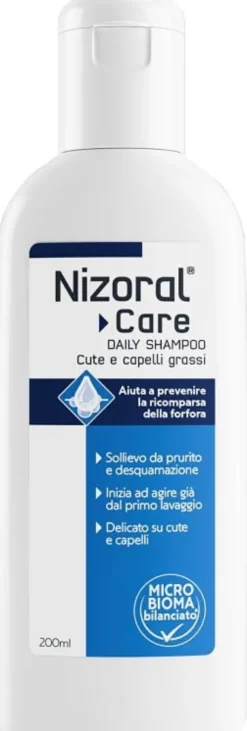 Shampoo Nizoral Care cute e capelli grassi, antiforfora