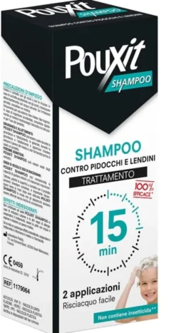 Shampoo Pouxit trattamento pidocchi e lendini, flacone 200ml