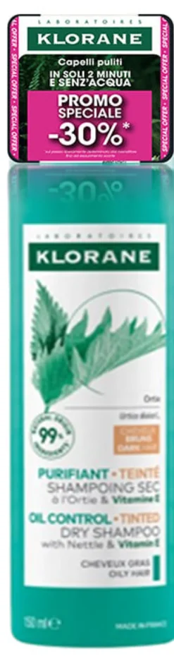 Shampoo secco Klorane Ortica per capelli colorati, 150ml