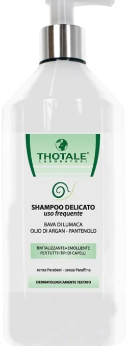 Shampoo Thotale delicato con bava di lumaca, capelli