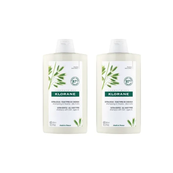 SHAMPOO ULTRA GENTLE ALL'AVENA KLORANE 400ML PACK X2