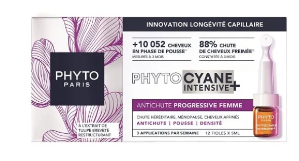 Siero Phytocyane Intensive+ anticaduta donna, 12 fiale