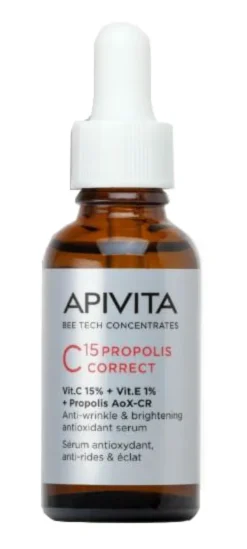 Siero viso Apivita C15 Propolis Correct antiage, 30ml