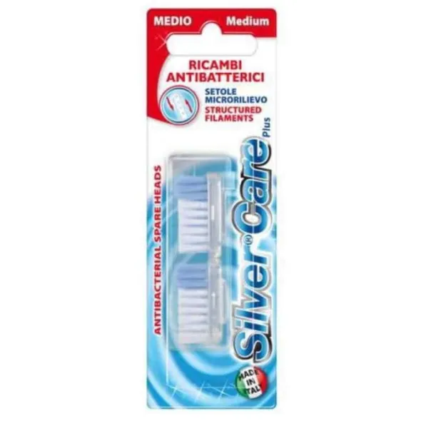 SILVERCARE SPAZZOLINO MEDIO RICAMBI 2 PEZZI