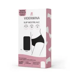 Slip Mestruale Vidermina vita alta nero, taglia S