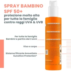 Solare Spray Avène SPF50+ per bambini, corpo e viso, 200ml