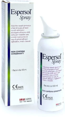 SOLUZIONE NASALE ESPERSOL SPRAY IPERTONICA A BASE DI ACQUA DI MARE E ACIDO IALURONICO 0,02% 100ML