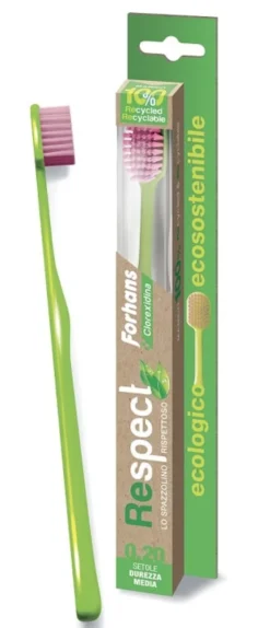 Spazzolino Forhans Respect ecologico setole medie, 1 pezzo
