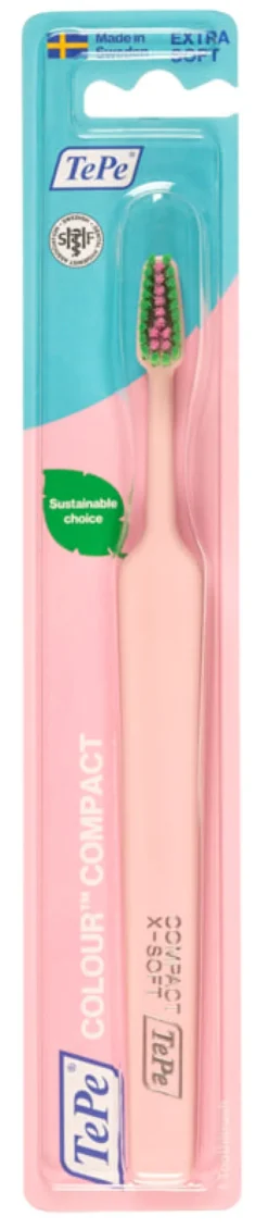 Spazzolino TePe Colour Compact extra soft, rosa pastello