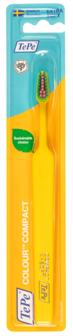 Spazzolino TePe Colour Compact setole soft, giallo