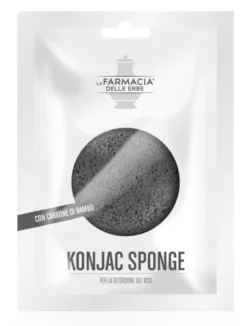 Spugna Konjac FDE con Carbone di Bambù per il viso, 1 pezzo