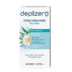 Strisce Depilatorie Depilzero Viso e Bikini, 20 pezzi