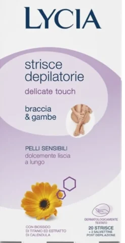 Strisce depilatorie Lycia Delicato braccia e gambe, 20pz