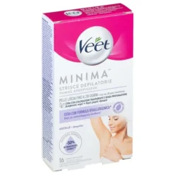 Strisce Depilatorie Veet Ascelle Ipoallergeniche, 16 pezzi