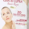 Strisce depilatorie viso Cera di Cupra, 20 pezzi