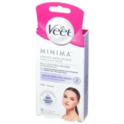 Strisce depilatorie viso Veet ipoallergeniche, 16 pezzi