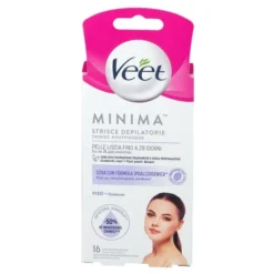 Strisce depilatorie viso Veet ipoallergeniche, 16 pezzi