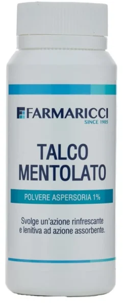 Talco Mentolato 1% polvere aspersoria rinfrescante, 100g