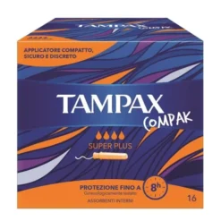 Tampax Compak Super Plus assorbenti interni, 16 pezzi
