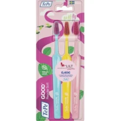 TEPE GOOD REGULAR 3 PACK TOOTHBRUSH EDIZIONE LIMITATA PINK RIBBON