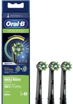 Testine di ricambio Oral-B Pro Cross Action Black, 3 pezzi