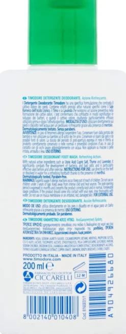 TIMODORE DETERGENTE DEODORANTE 200 ML