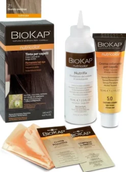 Tinta Biokap Nutricolor 7.1 biondo svedese, tubo+flacone