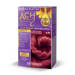 Tinta per capelli Biokeratin ACH8 6/RI biondo scuro rosso