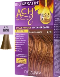 Tinta per capelli Biokeratin ACH8 7/D biondo dorato