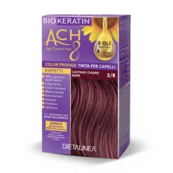 Tinta per capelli Biokeratin ACH8 castano chiaro rame 5/R