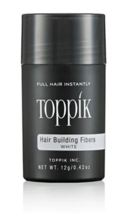 Toppik Hair Building Fibers colore bianco, fibre capelli