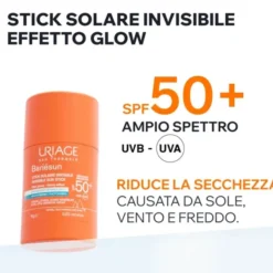 URIAGE EAU THERMALE BARIESUN SPF50+ STICK SOLAIRE INVISIBILE EFFET GLOWY 18 G