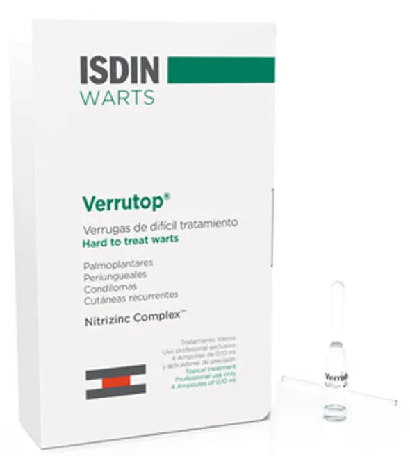 Verrutop Isdin trattamento verruche, 4 fiale 0,10ml