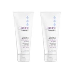 VIDERMINA LUBRIPIU' OLIO LATTE DETERGENTE SECCHEZZA INTIMA 200 ML Pack X2