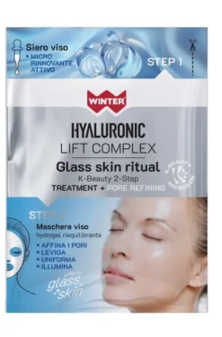 WINTER HYALURONIC LIFT COMPLEX GLASS SKIN RITUAL SIERO VISO 2 ML + MASCHERA VISO HYDROGEL